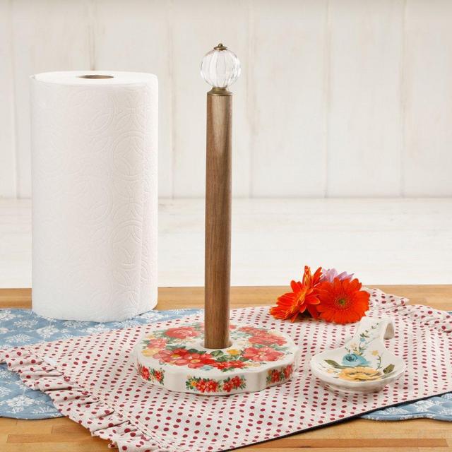 PW Vintage Floral Paper Towel Holder
