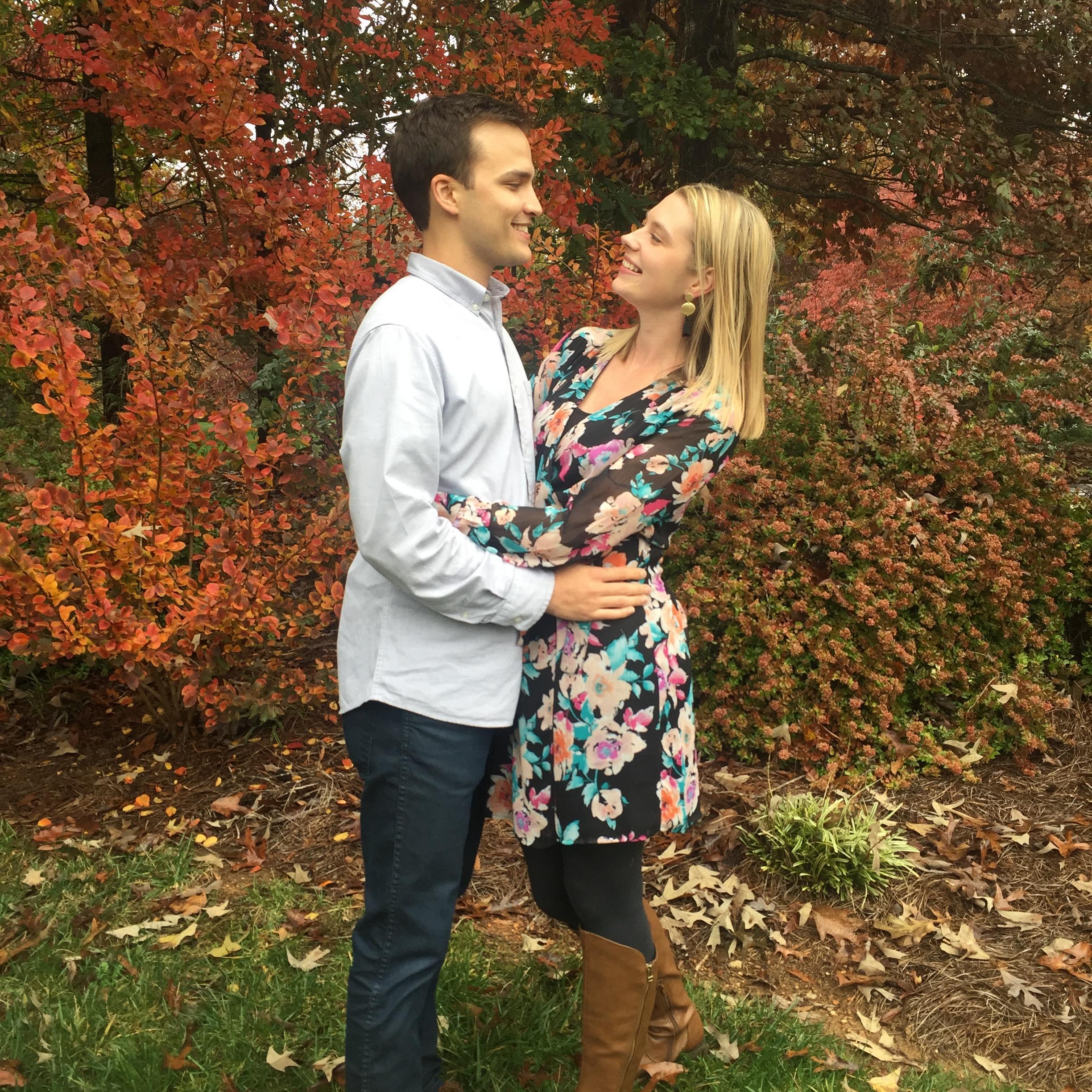 We were a little bummed when our engagement session was postponed, so we snapped a few pictures in the front yard.