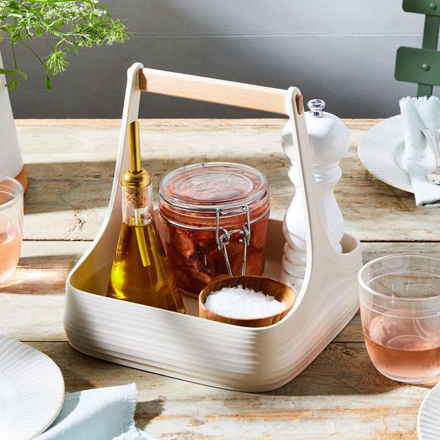 Recycled Tierra Picnic Caddy - White