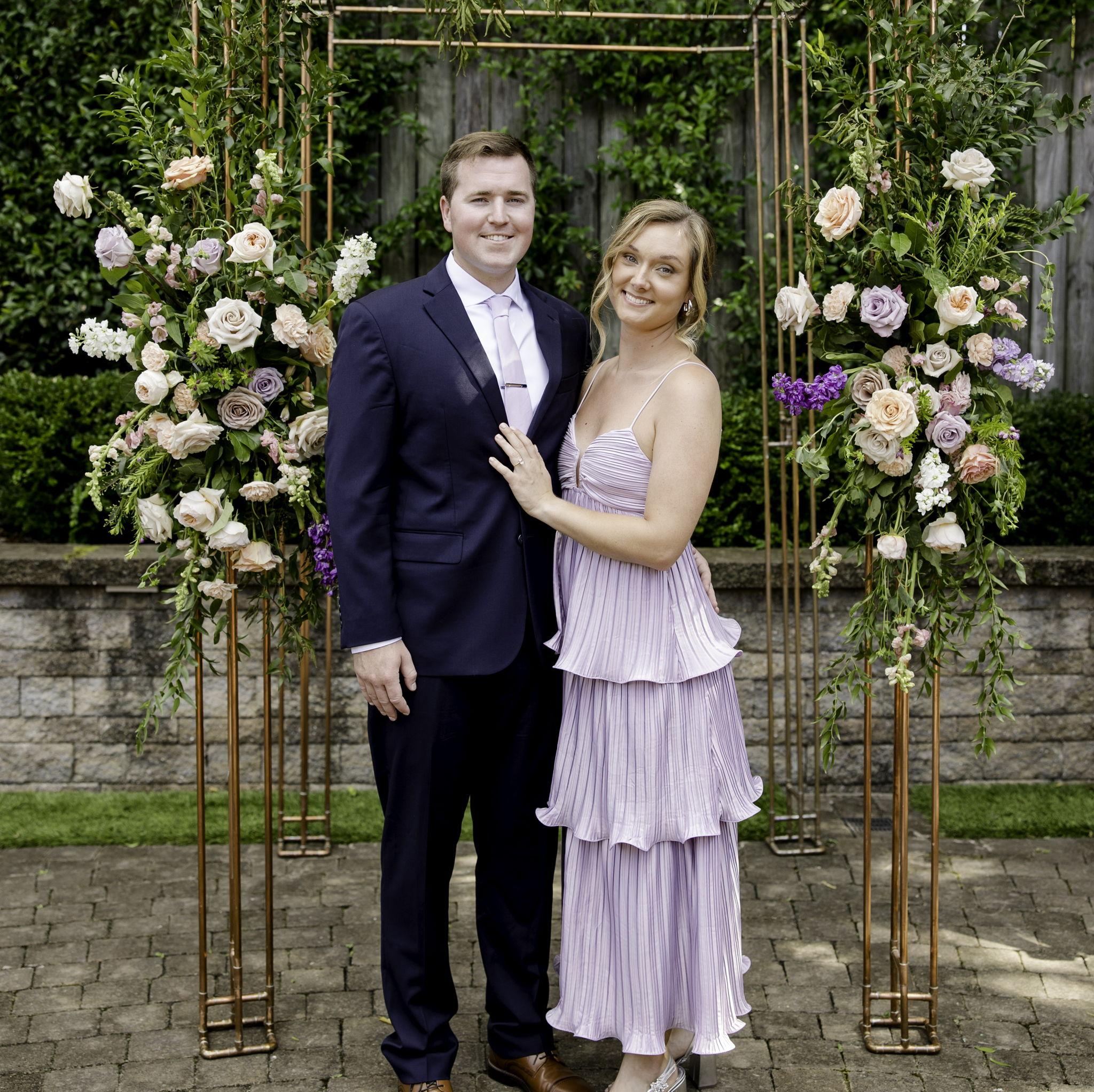 Kendall and Sam celebrating Andrew and Stephanie at their wedding in Durham, NC! July 2025.