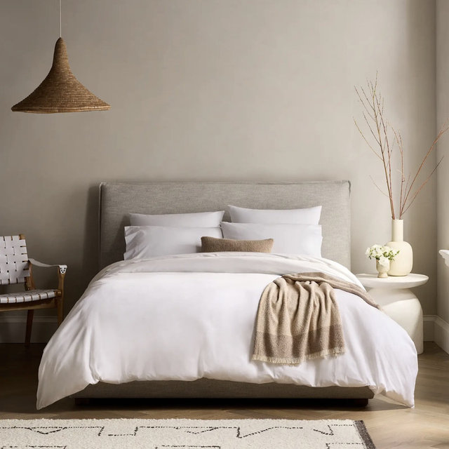 Organic Crisp Percale Duvet Cover Set - King/Cal King