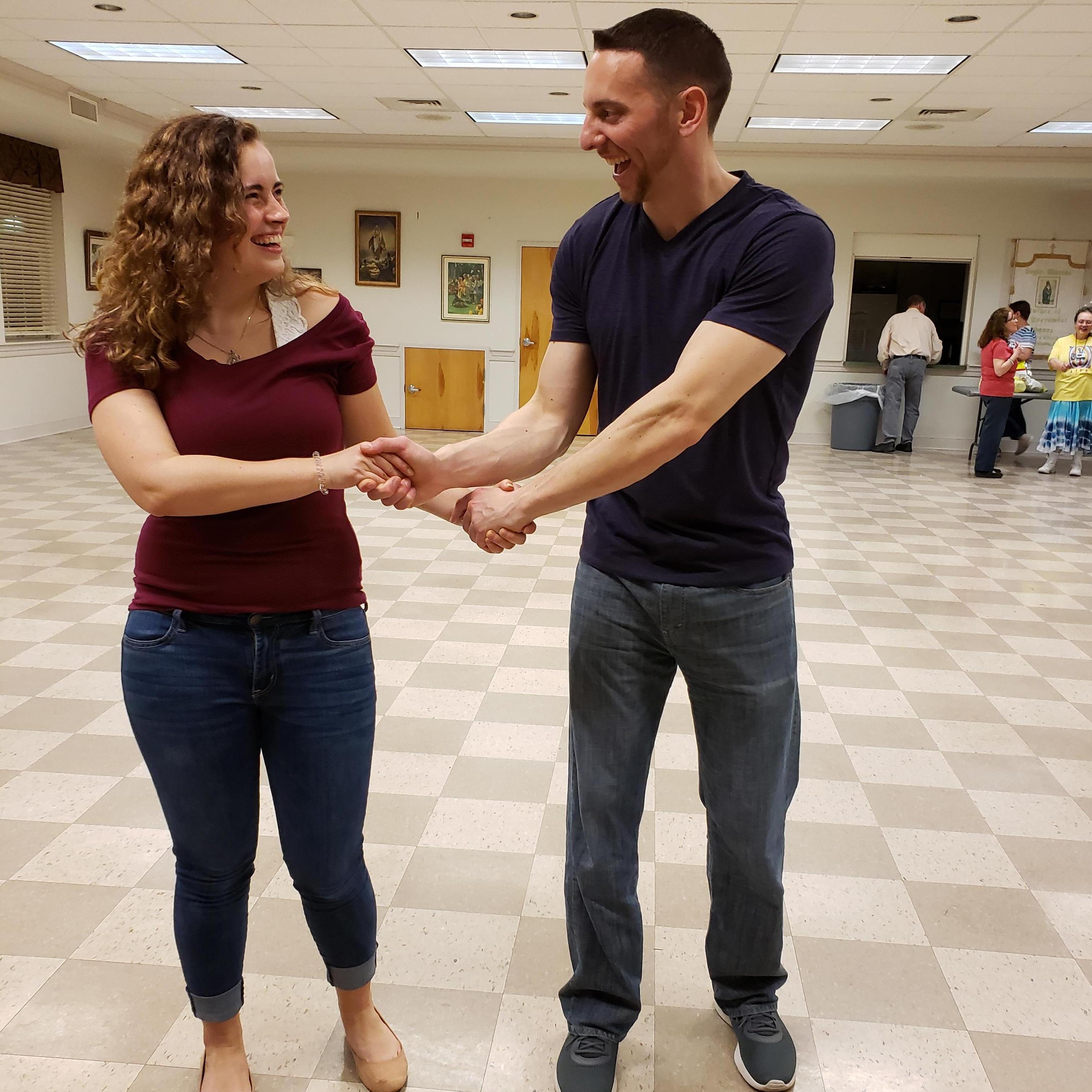 We love dancing together! This is when we went square dancing.