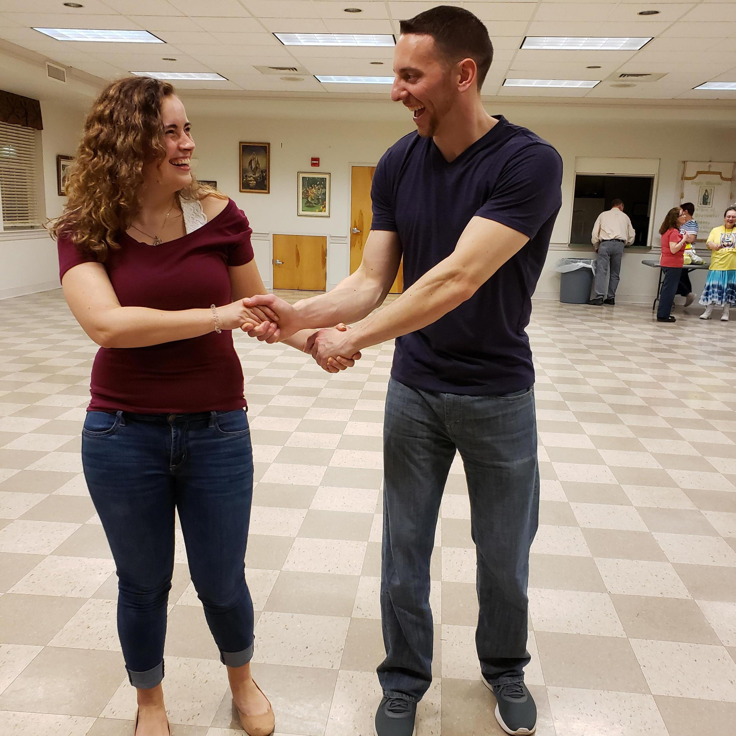 We love dancing together! This is when we went square dancing.