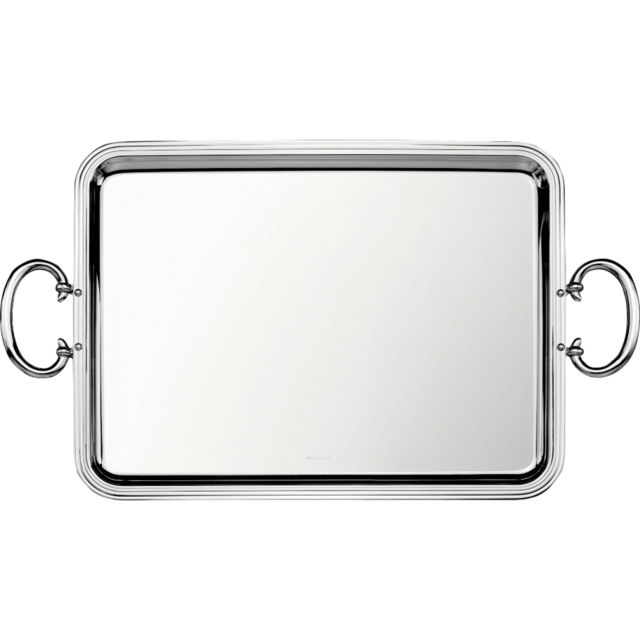 Silver-Plated Rectangular Serving Tray with Handles - (43 x 31 cm)