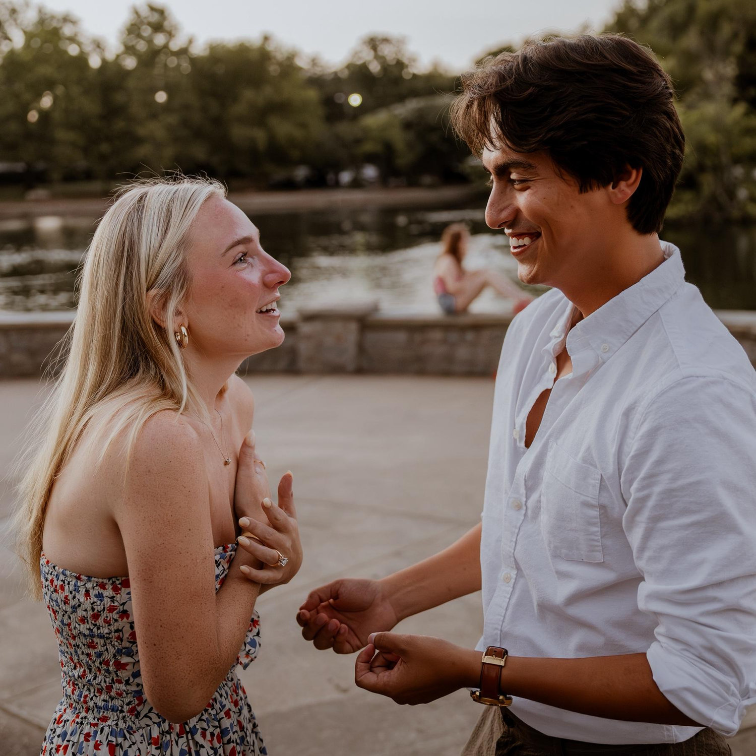 Getting all the details on how he planned the most perfect proposal<3