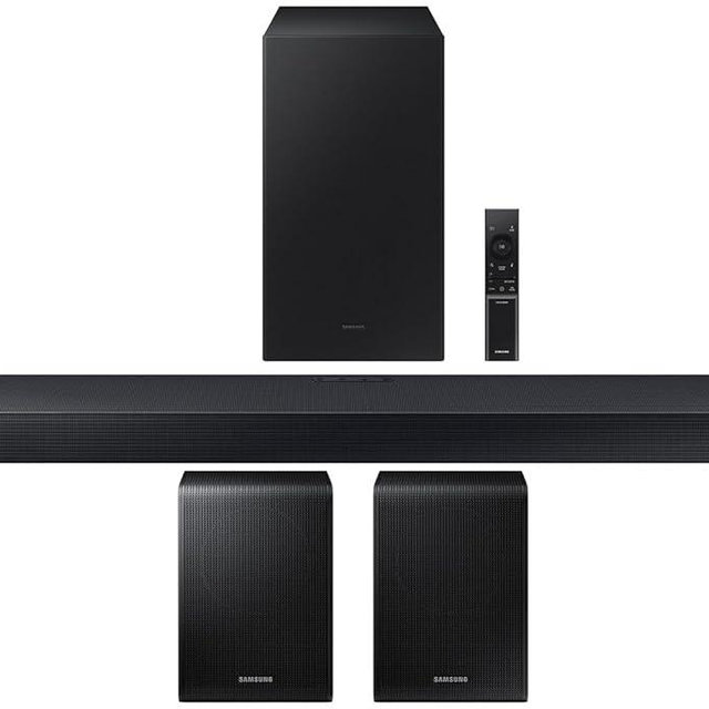 Samsung HW-Q60C 3.1ch Soundbar and Subwoofer with Dolby Atmos and Samsung SWA-9200S 2.0Ch Wireless Rear Surround Sound Speakers (2023)