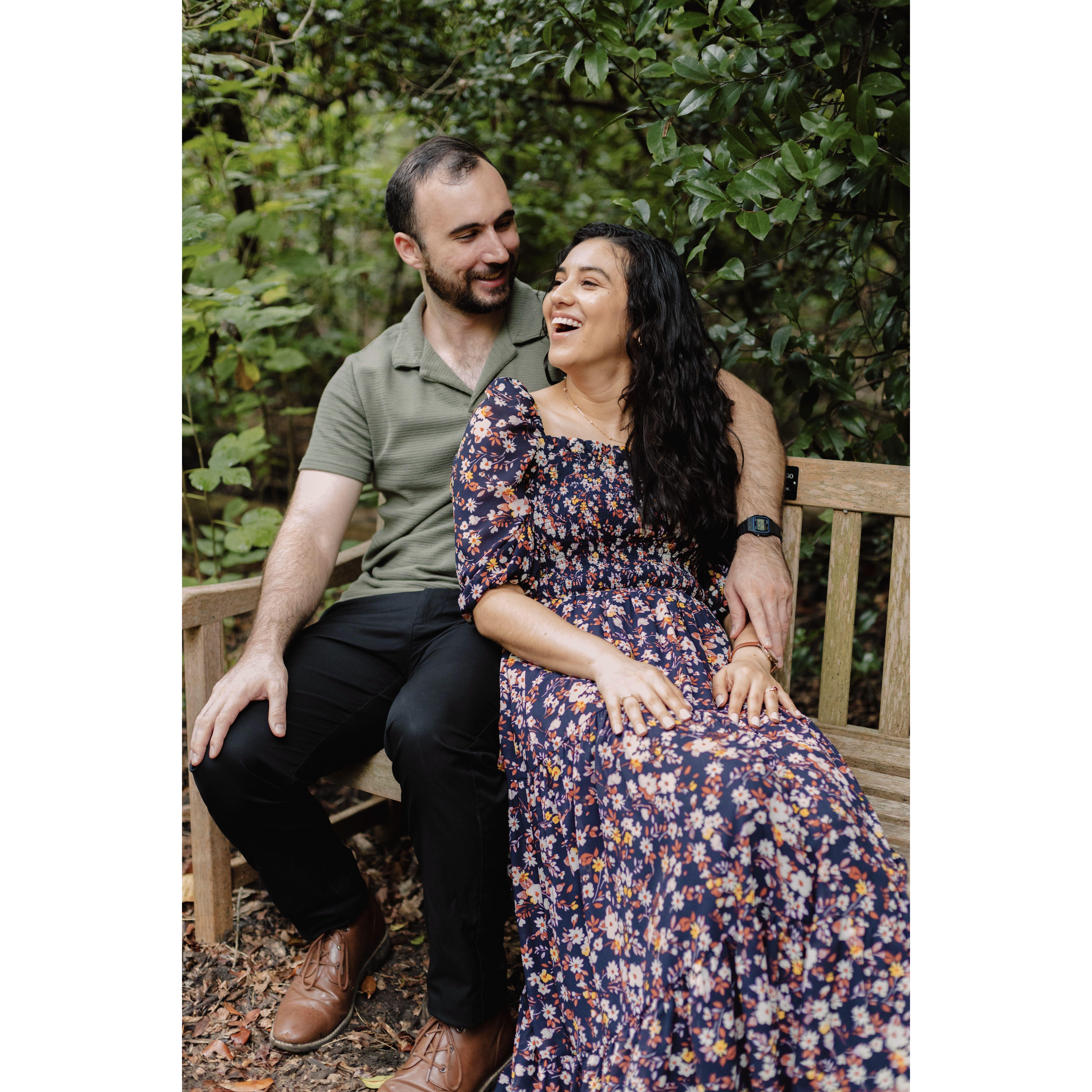 Our engagement photos which we took at the Houston Arboretum.. where David proposed!