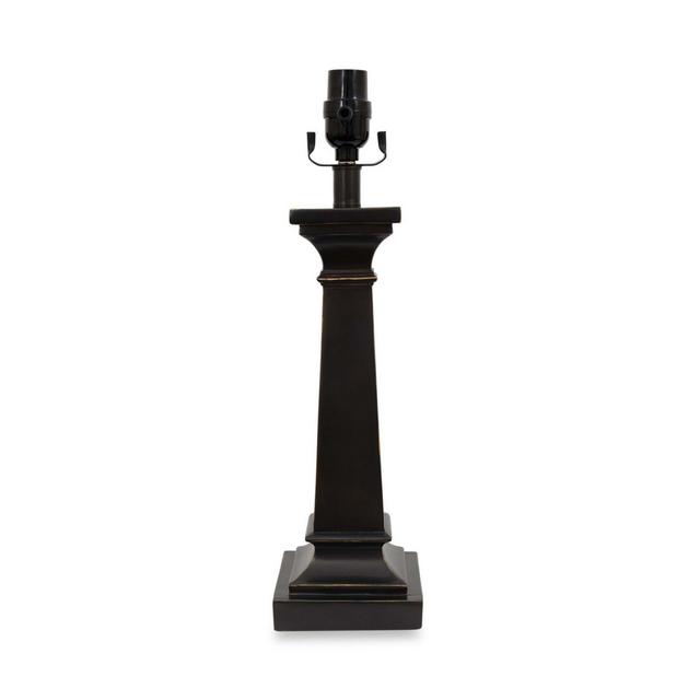 Medium Square Column Lamp Base in Bronze