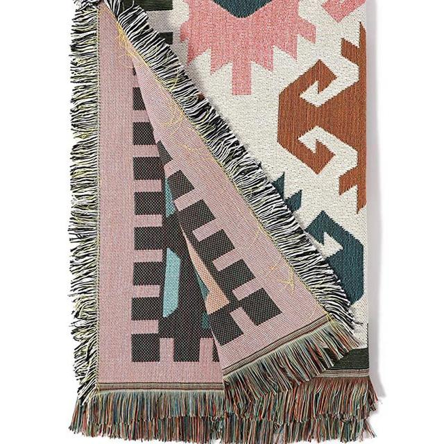 Sonemone Throw Blanket Year Round Aztec Bohemian Home Cozy Couch Sofa Bed Beach Travel 50x60 Multicolor