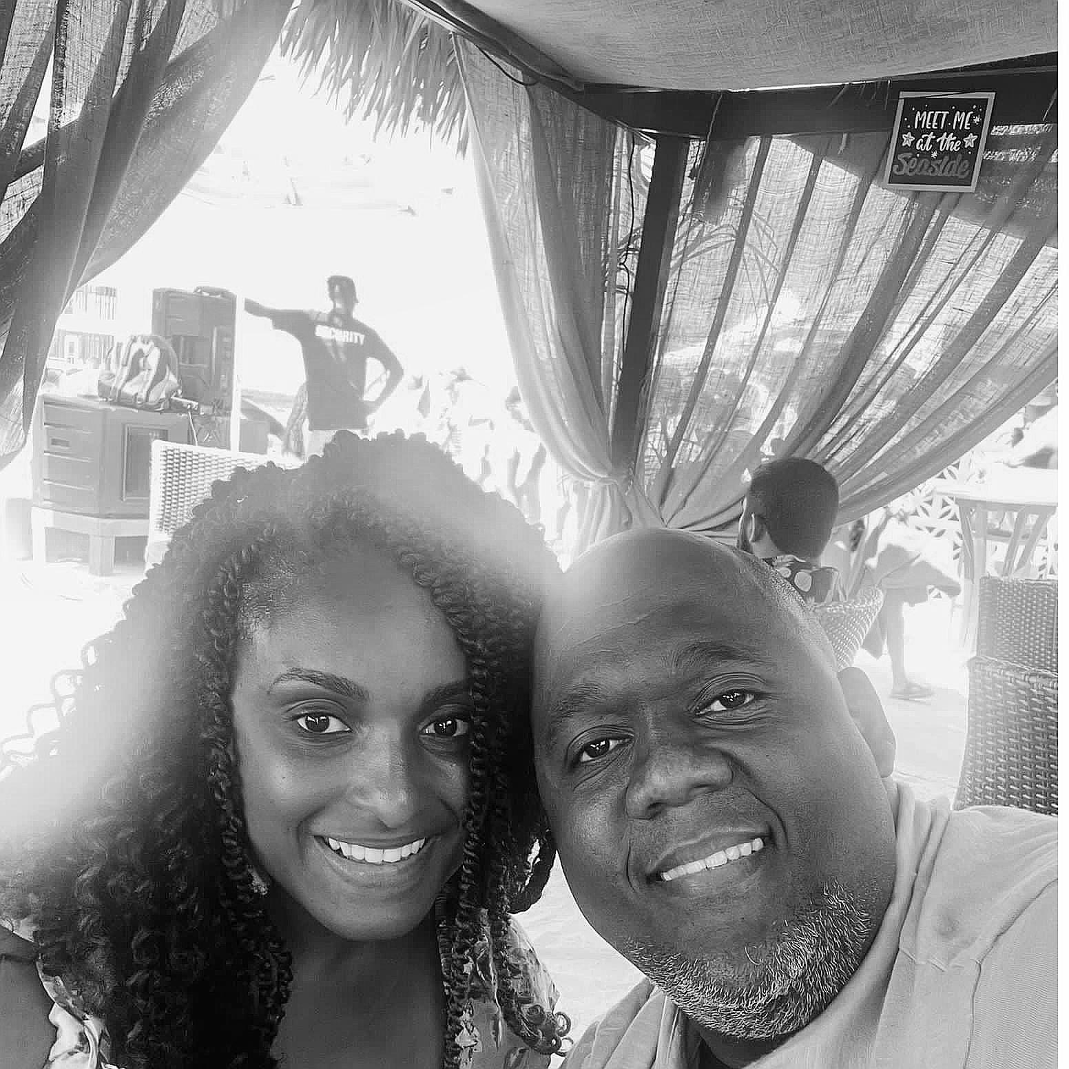 Lunch at the beach in Nassau , Bahamas - Junkanoo