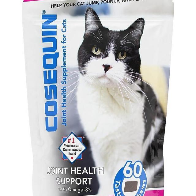 Nutramax Cosequin Joint Health Supplement for Cats - With Glucosamine, Chondroitin, and Omega-3, 60 Soft Chews