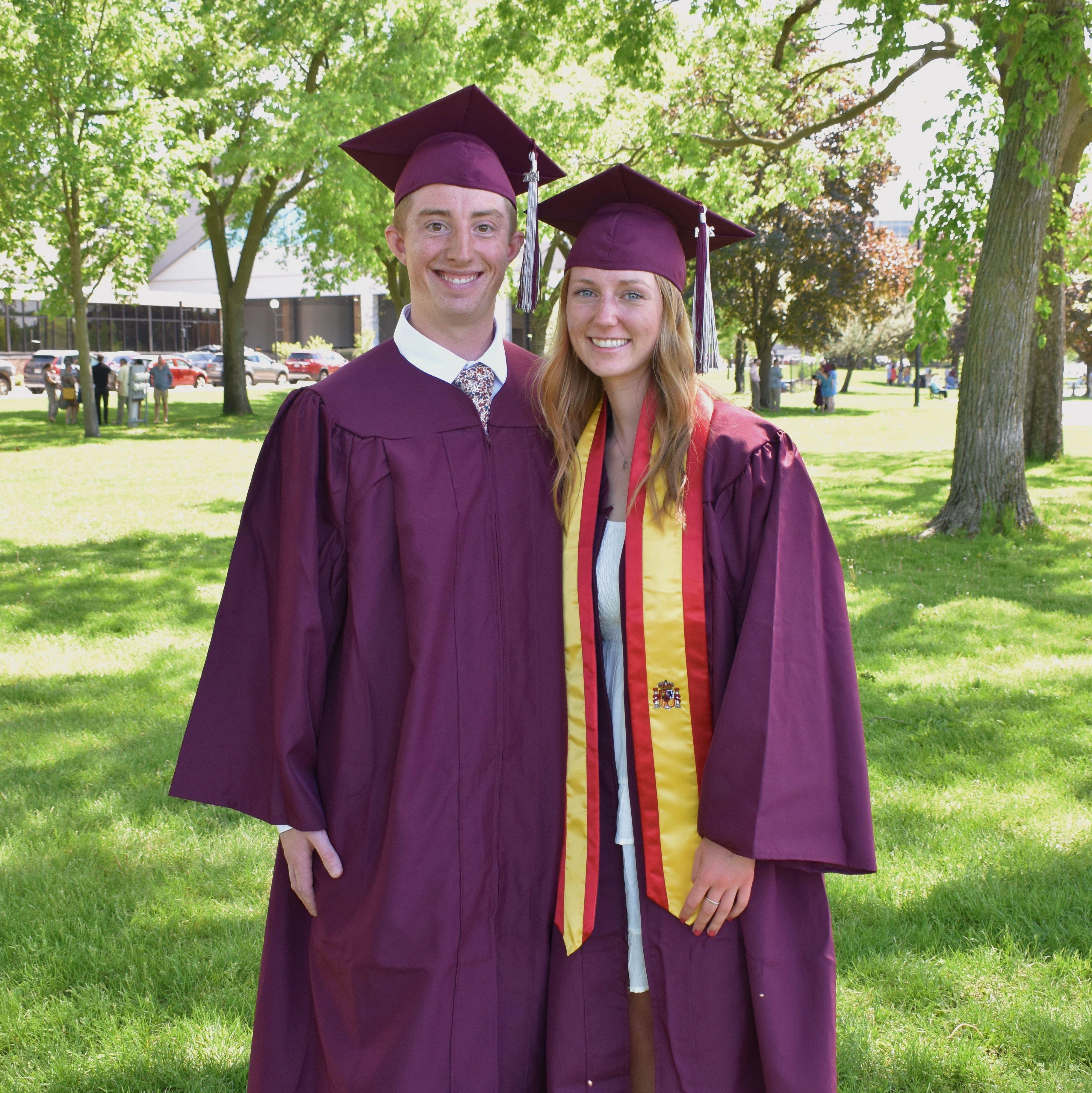 Garrett and Emily graduated from UWL