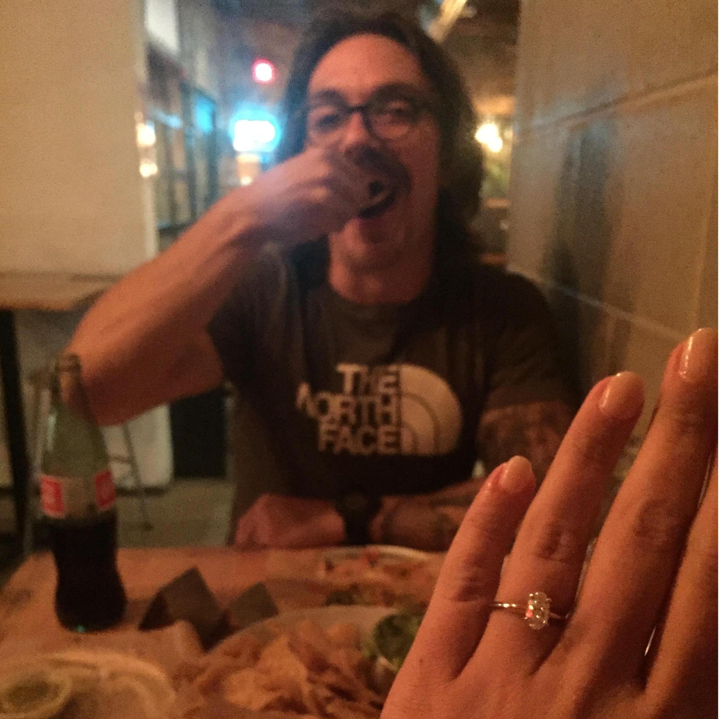 Celebrated with tacos and prickly pear margaritas at one of their favorite restaurants, "Donkey" in Grand Rapids, MI.