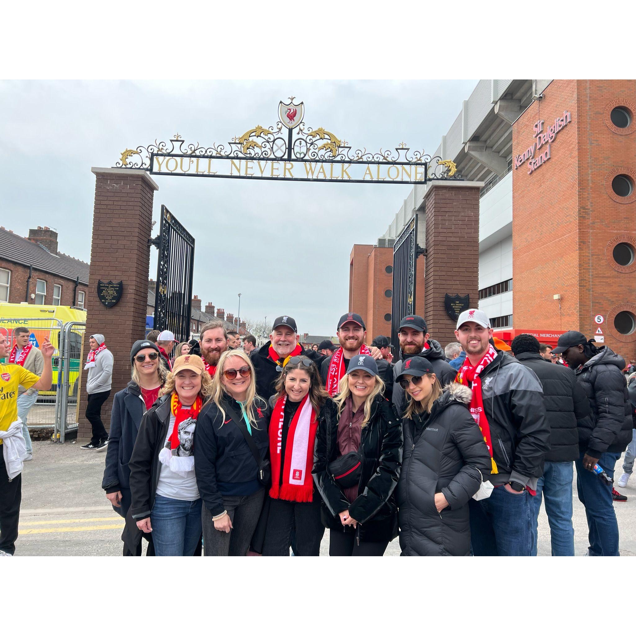 And the entire Watkins family (+Maggie!) made it across the pond for the match.
