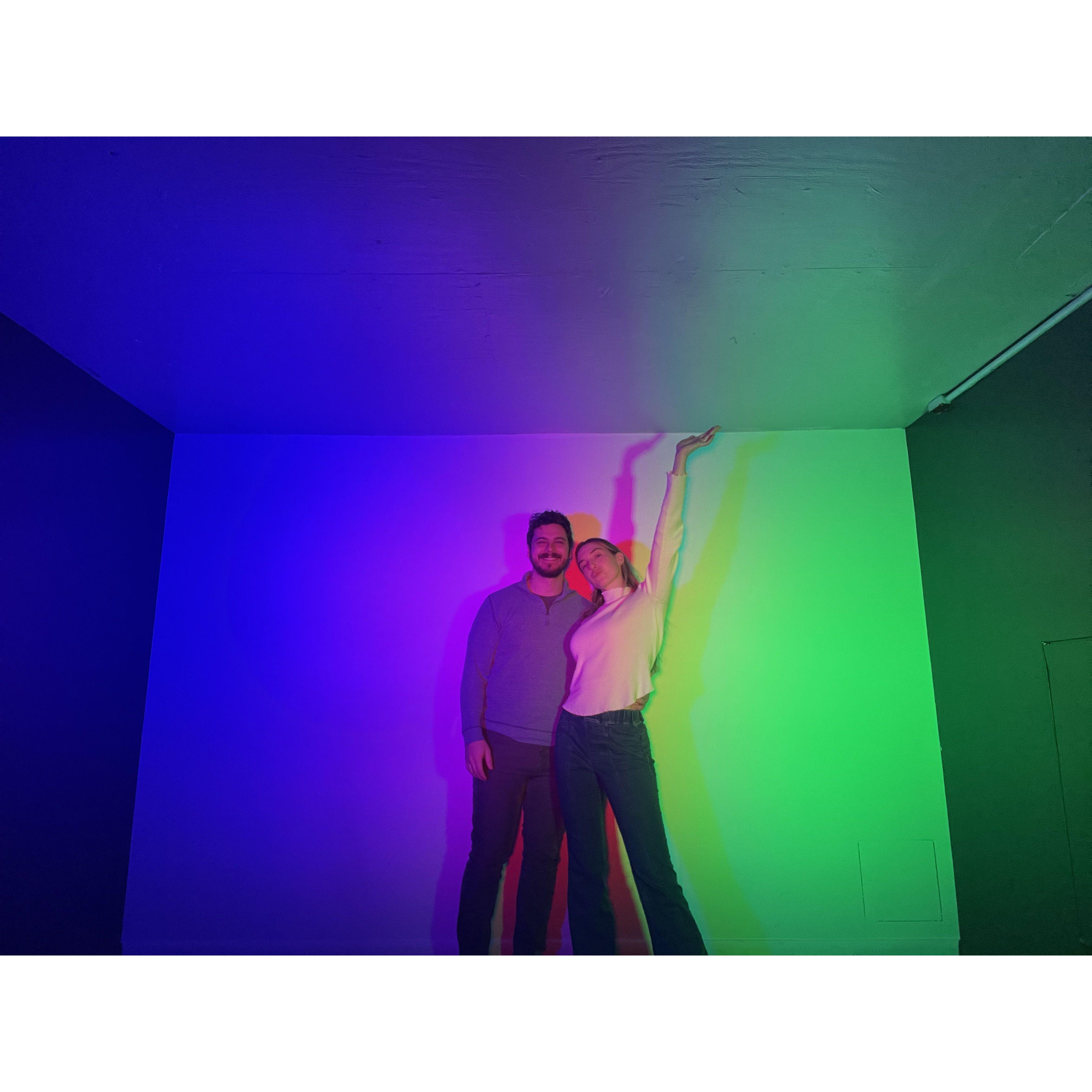 February 2023- They visited the Museum of Illusions in NYC and took this not so illusion-y photo 
