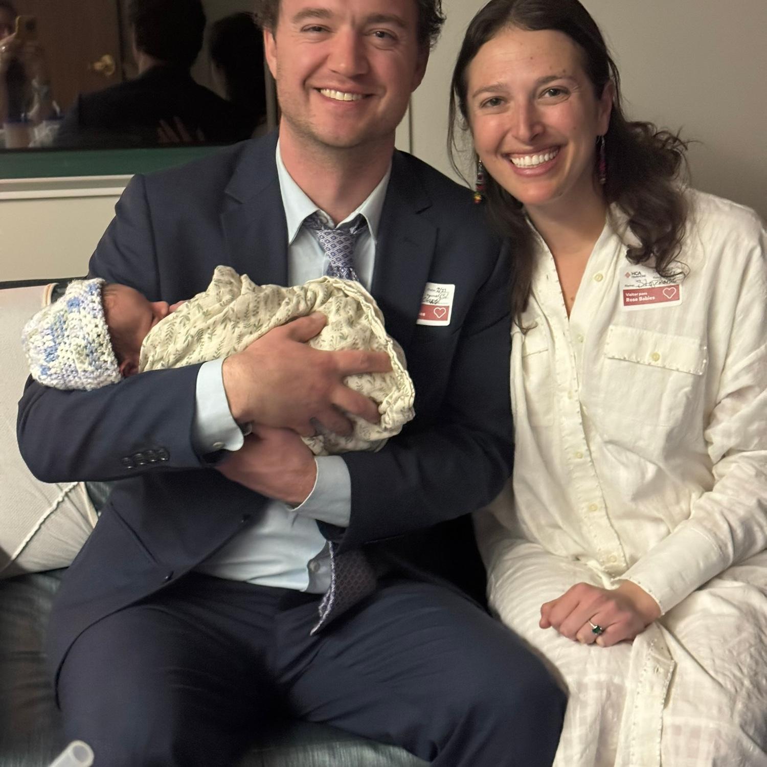 First Finley meeting!!!
Mike wore the suit he got for RyBean's wedding...lots of giggles leading up to and during the visit