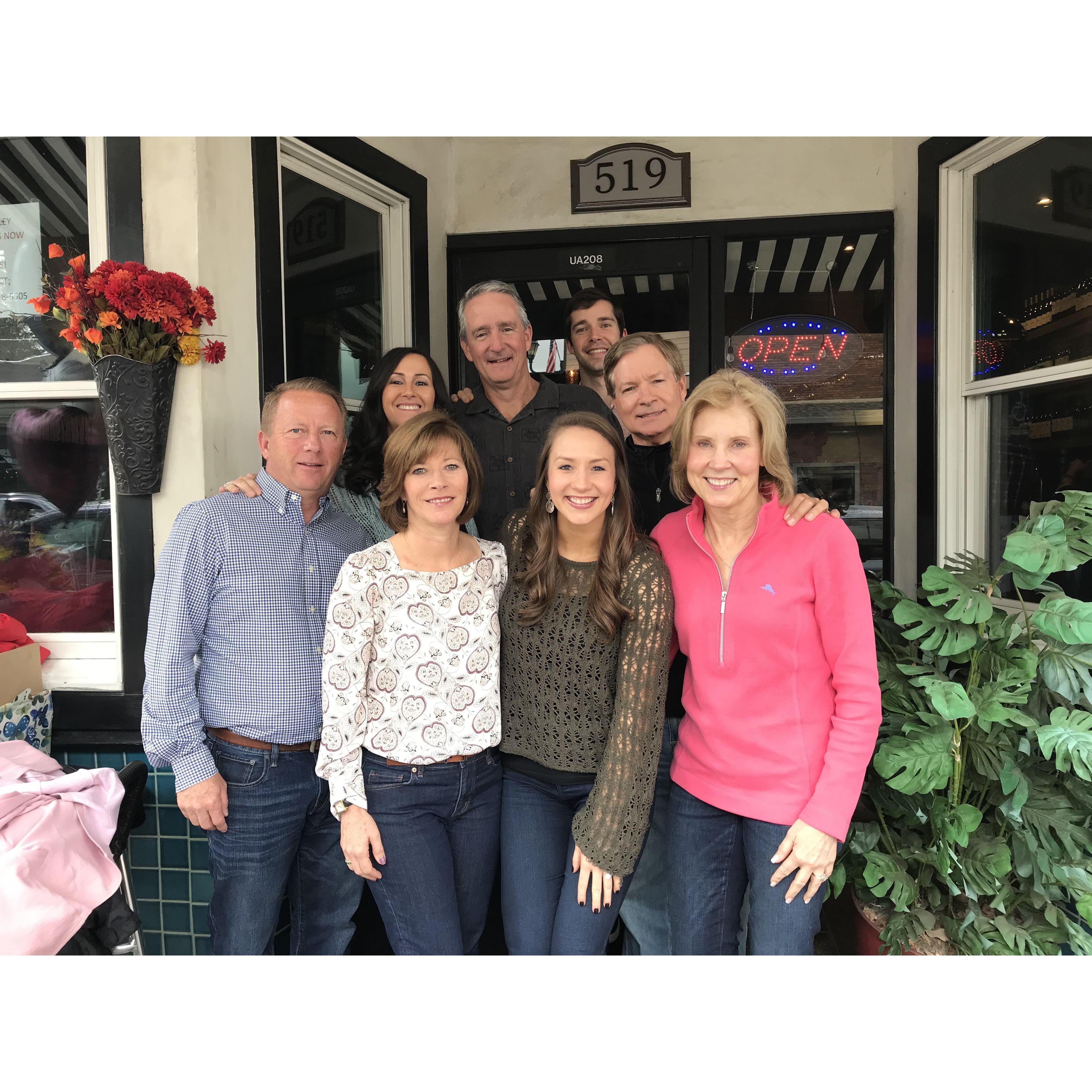 Our beautiful family surprising us to celebrate our engagement!