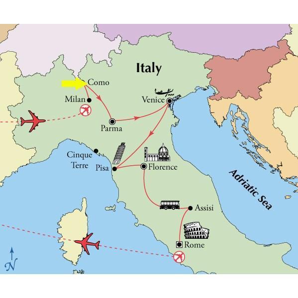 Suggested fun map showing locations of neighboring cities.
