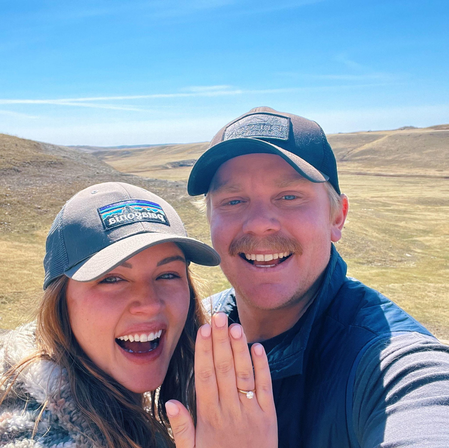 Getting engaged hunting for fossils