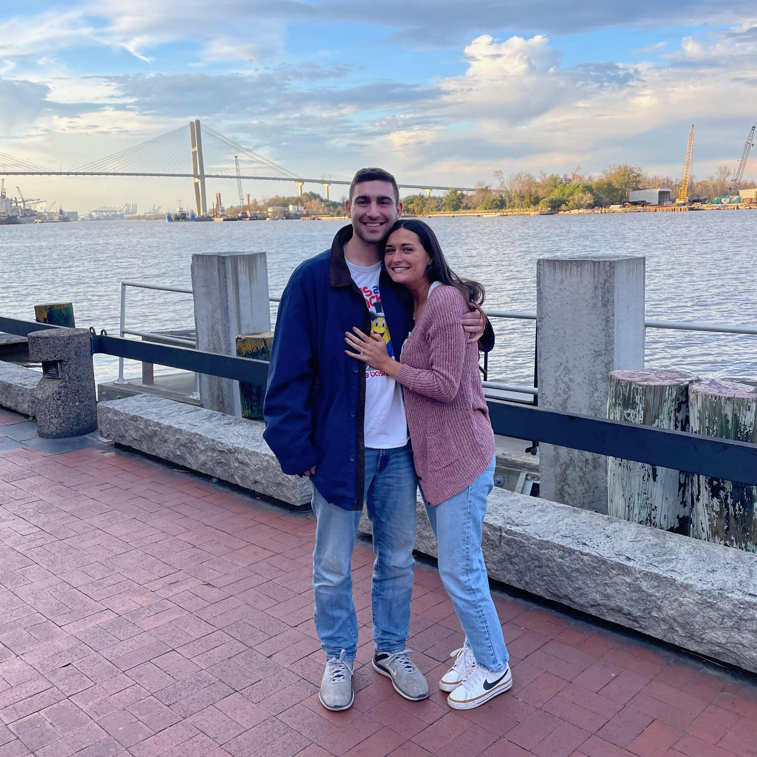 This photo was taken shortly after getting engaged while on vacation in Savannah, Georgia.