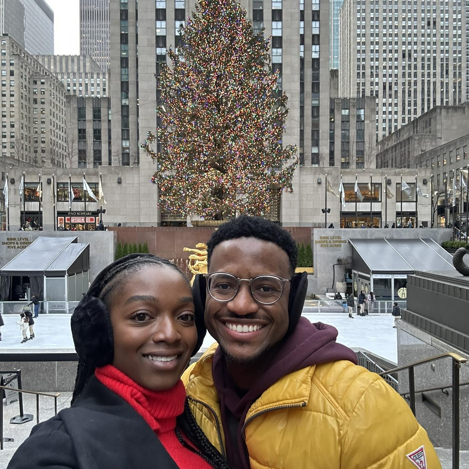 Rockefeller Center at Christmas time.