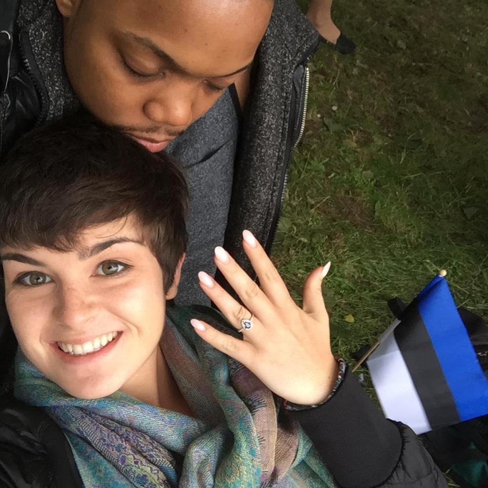 The day after I said yes at the Laulupidu, Estonian Song Festival in Tallinn, Estonia
