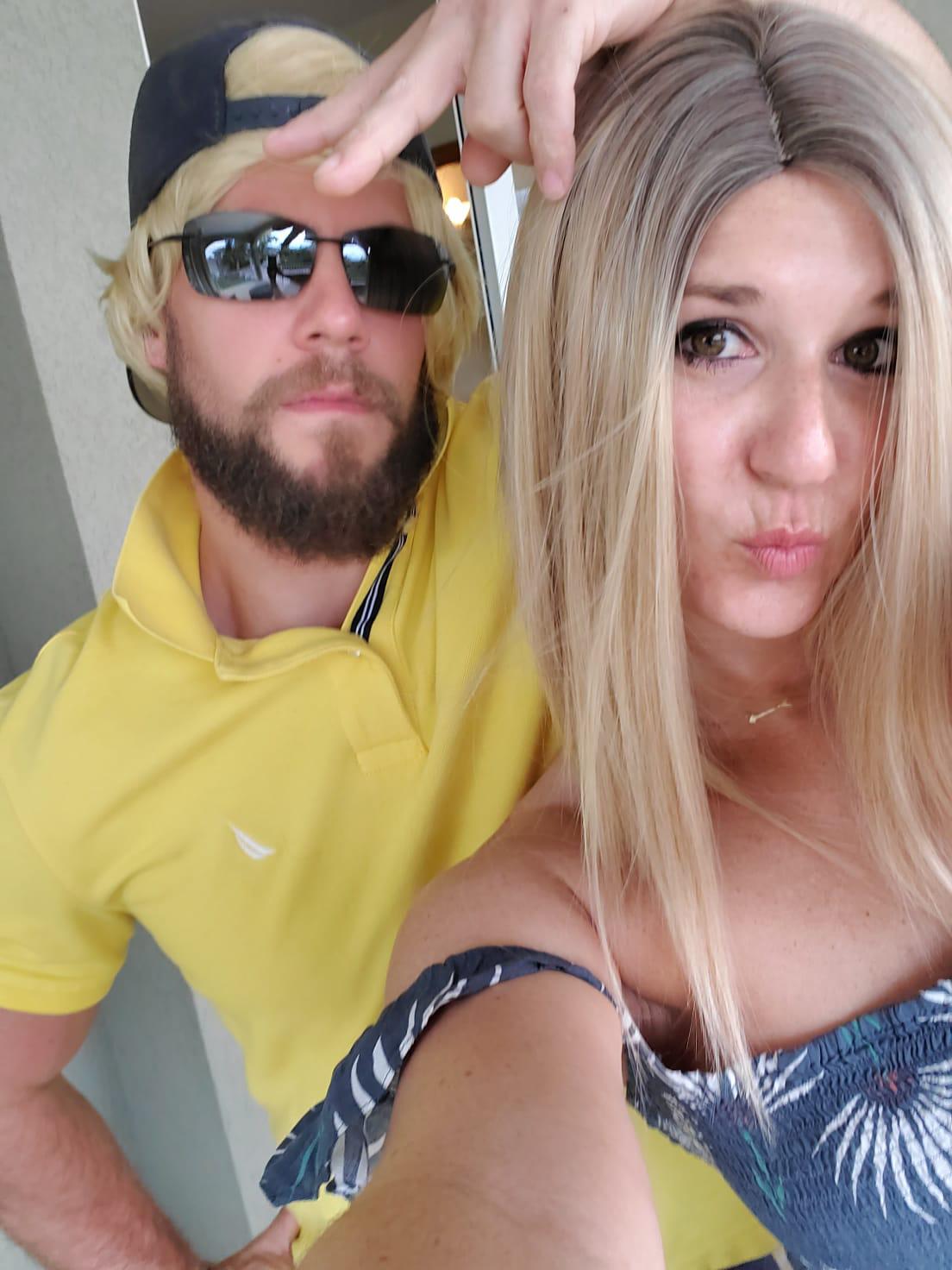 Wig night party in Turks and Caicos. Consensus was we should not go blonde.