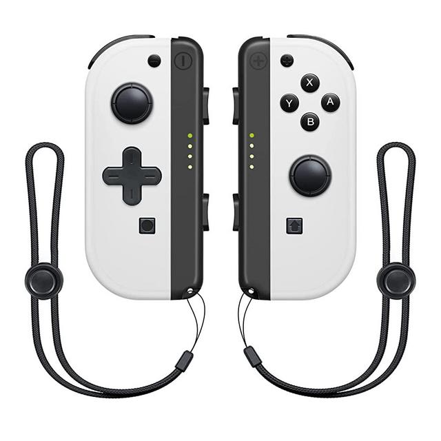 Joy-Pad Controller Compatible with Switch Joycons with Grip, Switch Controller Supports Wake-up Function (White