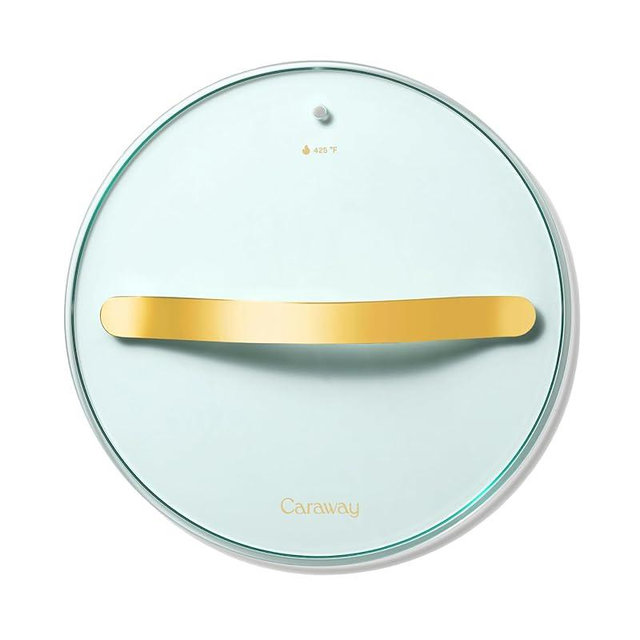 Glass 10.5" Glass Lid For Pots & Pans - Made With Tempered Glass - Sized to Fit Caraway Ceramic-Coated & Stainless Steel Cookware - Gold