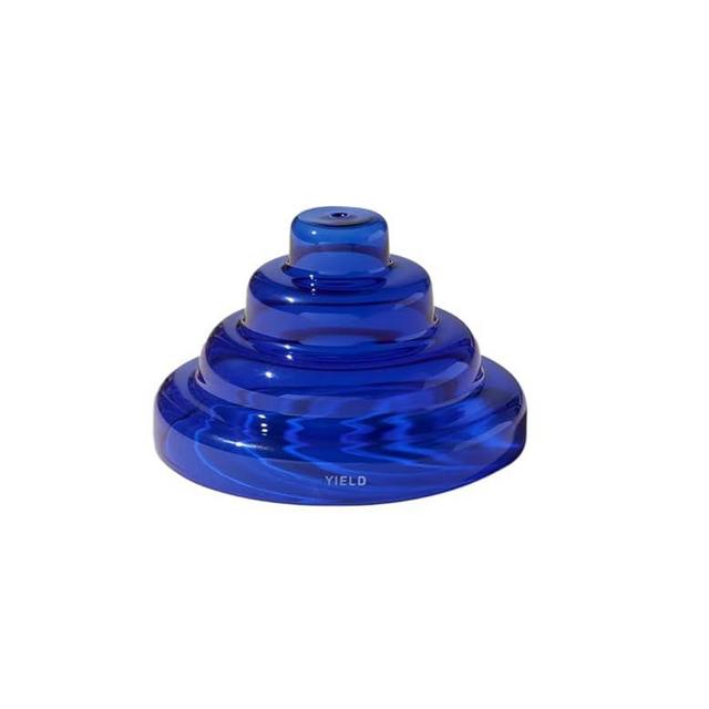 Yield Meso Glass Incense Holder - Cobalt - Premium Quality Glass Incense Stick Holder - Ideal for Aromatherapy, Meditation, Yoga – Ornamental Piece for Home, Office Décor