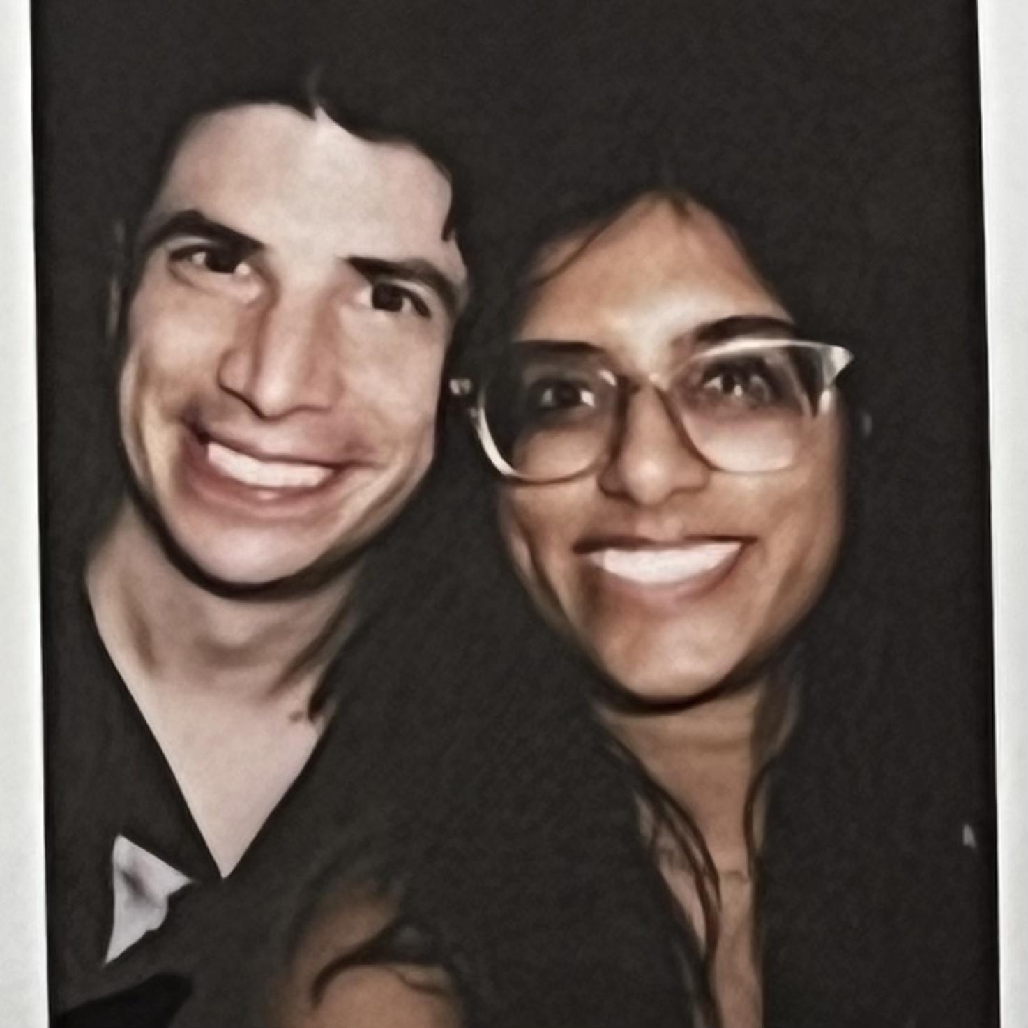 At the Joshua Tree Saloon right after we got engaged in September 2021.