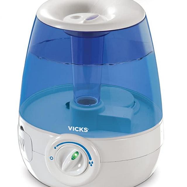 Vicks Filter-Free Ultrasonic Visible Cool Mist Humidifier for Medium rooms, 1.2 Gallon With Auto Shut-Off, 30 Hours of Moisturized Air, Use With Menthol Scented Vicks VapoPads