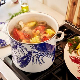 Caskata Enamel on Steel Stockpot with Cover EOS166-30WCKLB