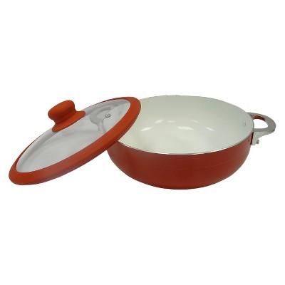 IMUSA - Imusa 30 Centimeter Ceramic Caldero with Lid - Red