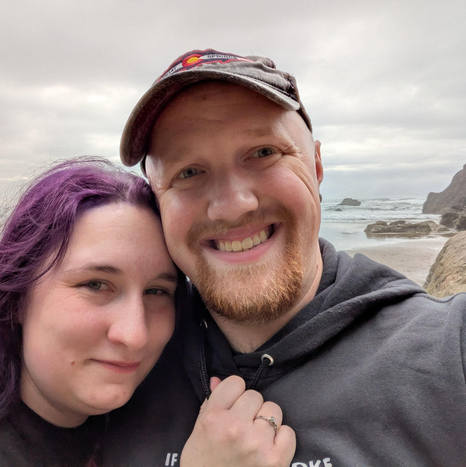 This is Very close to the Exact location where she said yes, Arcadia Beach, Oregon.