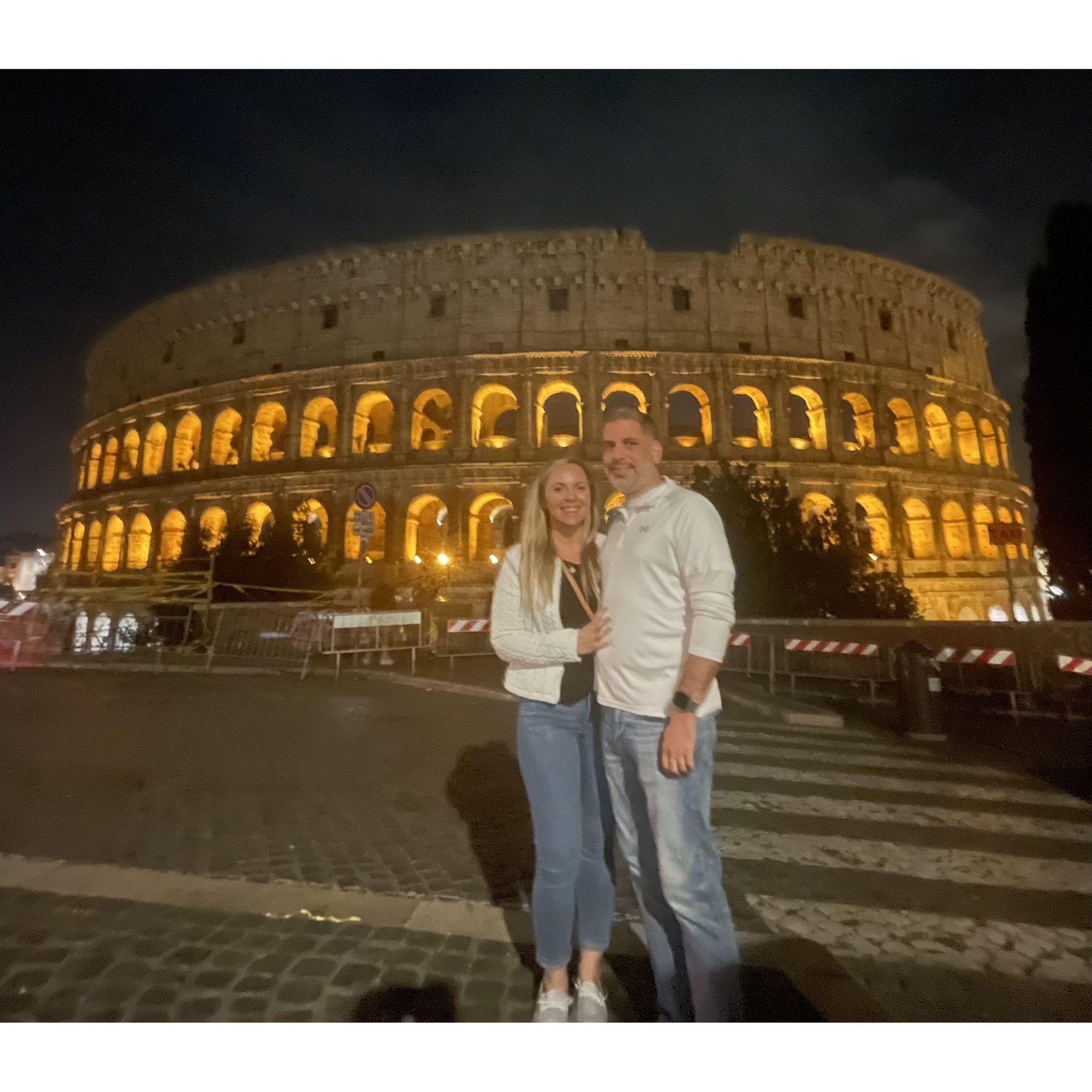 Our first night in Italy together exploring Rome!
