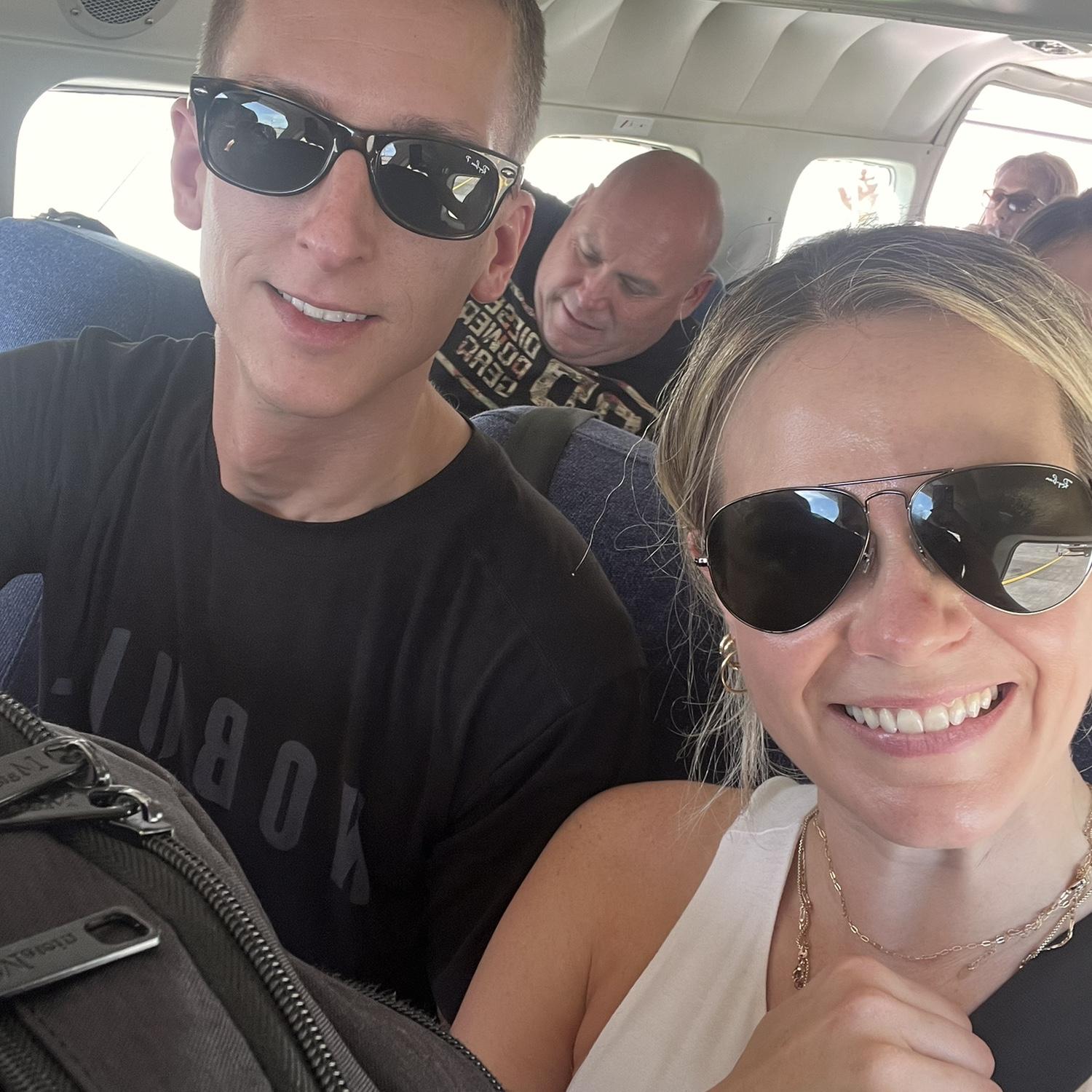 Flying to our hotel in Belize!