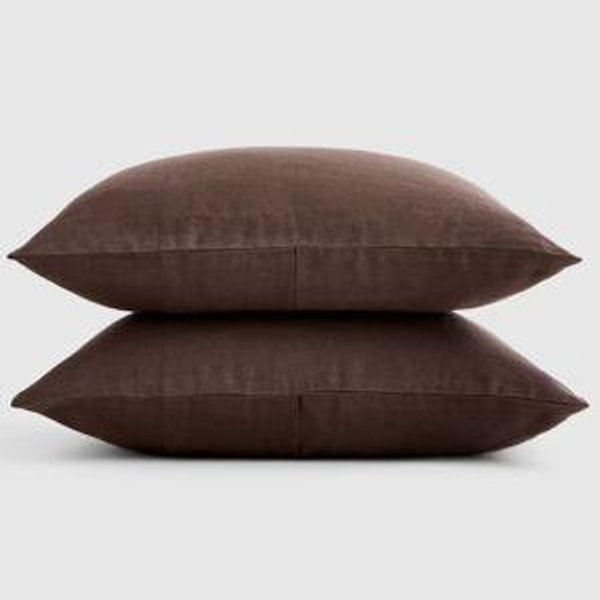 Linen Sham Set in Espresso