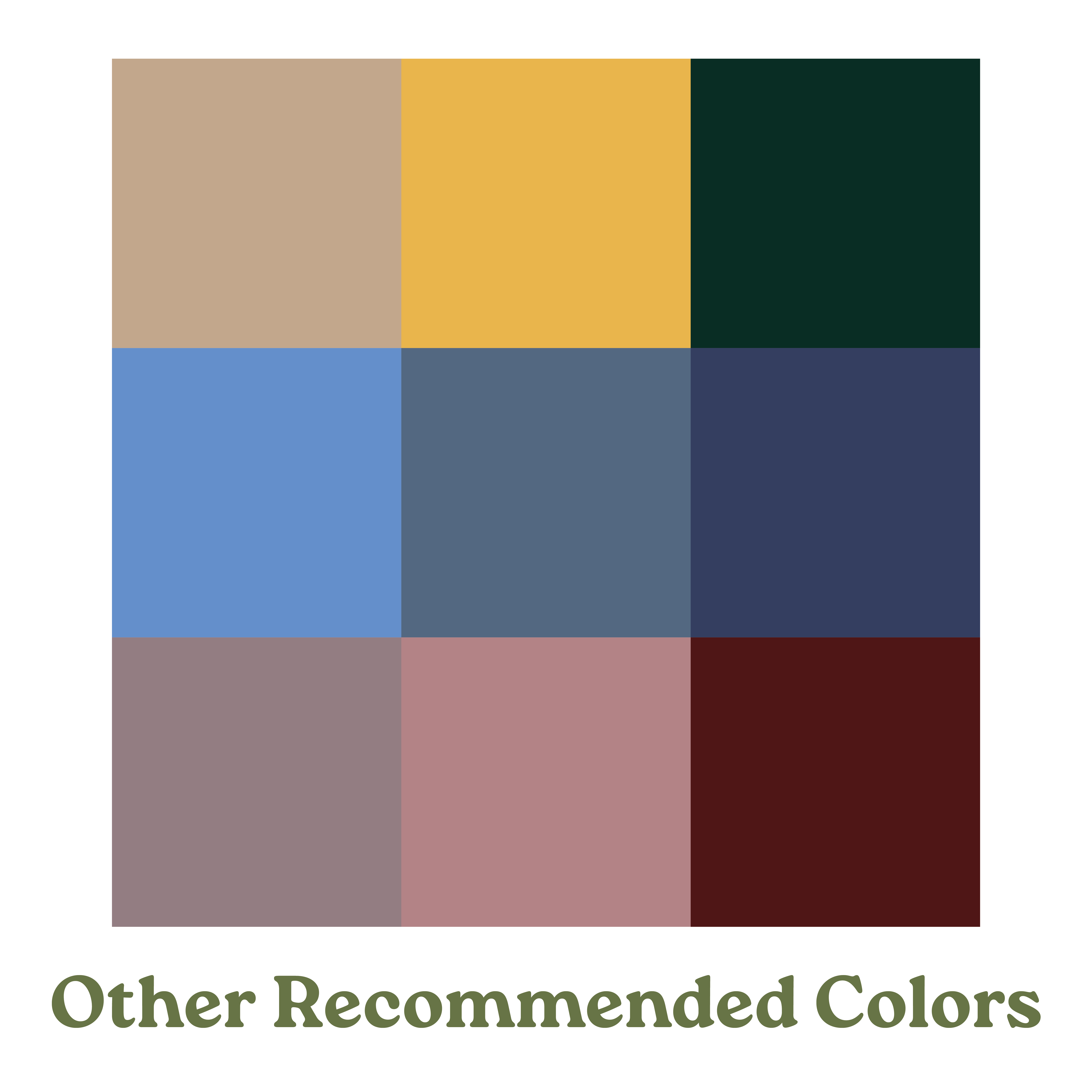 Other recommended colors