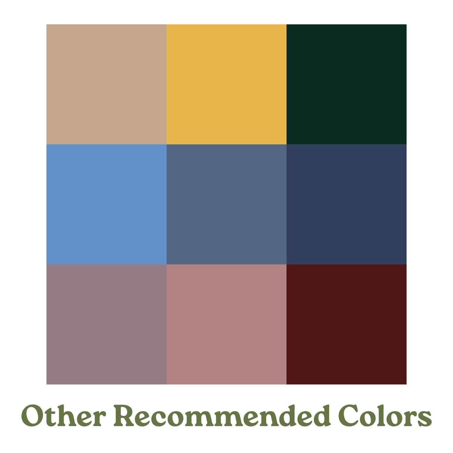Other recommended colors