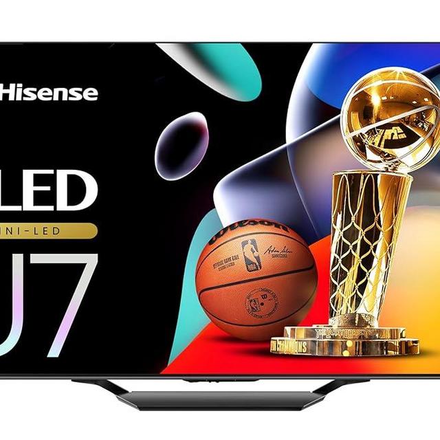 Hisense 55-Inch Class U7 Series Mini-LED ULED 4K UHD Google Smart TV (55U7N, 2024 Model) - QLED, Native 144Hz, Motion Rate 480, Full Array Local Dimming, Game Mode Pro, Alexa Compatibility