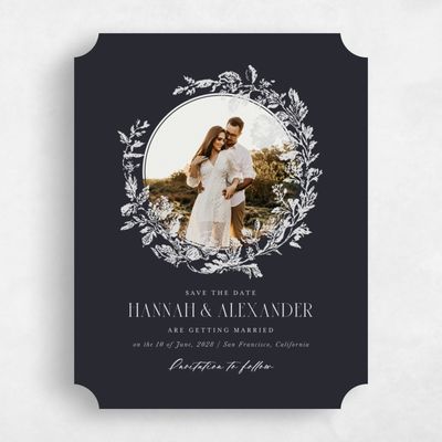 Black Ticket Wedding Save the Date - Treviso Photo
