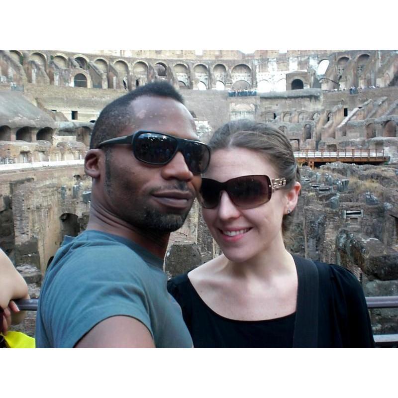 At the Colosseum in Rome, 2010