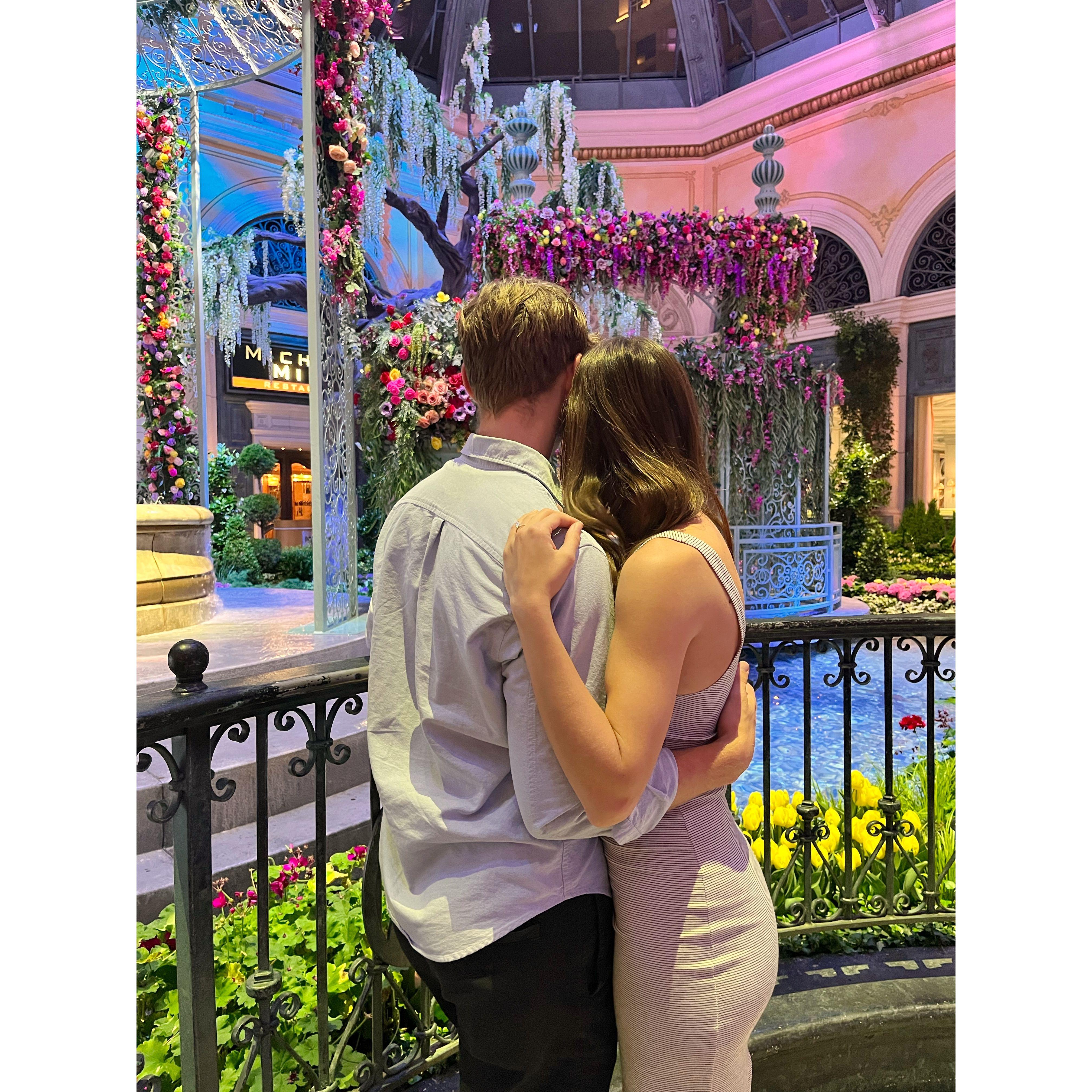 Soaking in the moment as a newly engaged couple