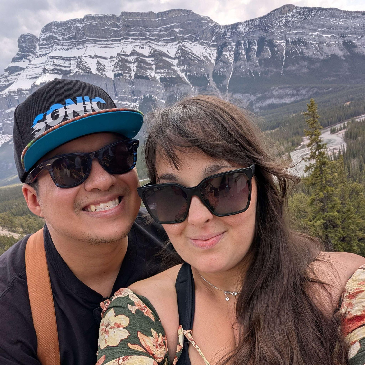 Sabreen showing Michael the mountains of Alberta for the first time!