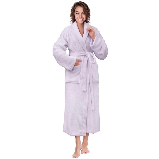 PAVILIA Womens Robe Fleece Plush Soft, Fluffy Fuzzy Cozy Warm Lightweight Bathrobe, Shower Spa House Long