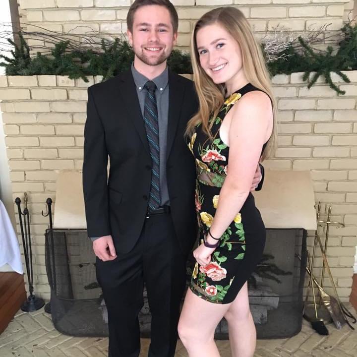 Our first photo together— we met on a blind date at Bailey’s sorority’s formal in March 2017.
