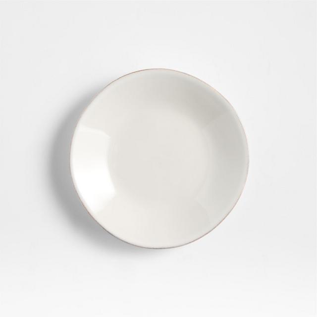 Marin White Round Stoneware Appetizer Plate