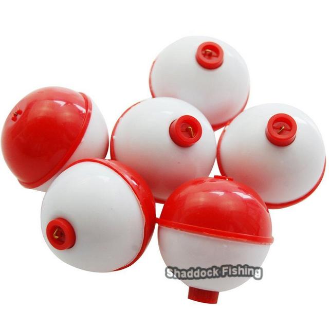 Shaddock Fishing Snap on Float Bobbers Hard ABS Push Button Fishing Round Buoy Float Bobber( 25pcs/set)