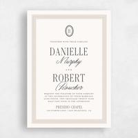 Beige Wedding Invitation - Encanto Portrait